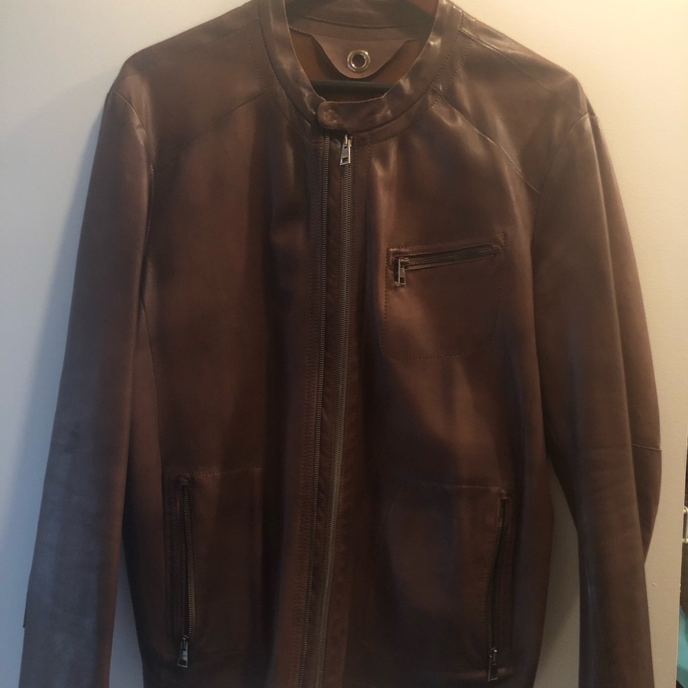 100% real leather jacket made in Tuscany, Italy